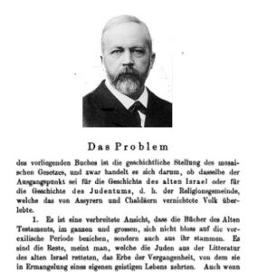 "דאס פרובלעם" - העמוד הראשון במהדורת 1899 של ה"געשיכטע פון וולהאוזן"...