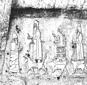 תהלוכת 'ראש השנה' בבבל הקדומה - בראש התהלוכה צועד המלך